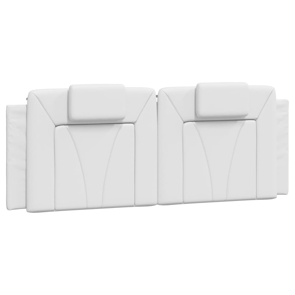 Headboard Cushion "Viana" White 140 cm Faux Leather