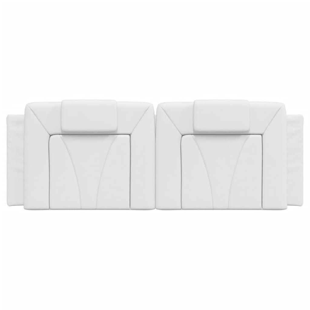 Headboard Cushion "Viana" White 140 cm Faux Leather