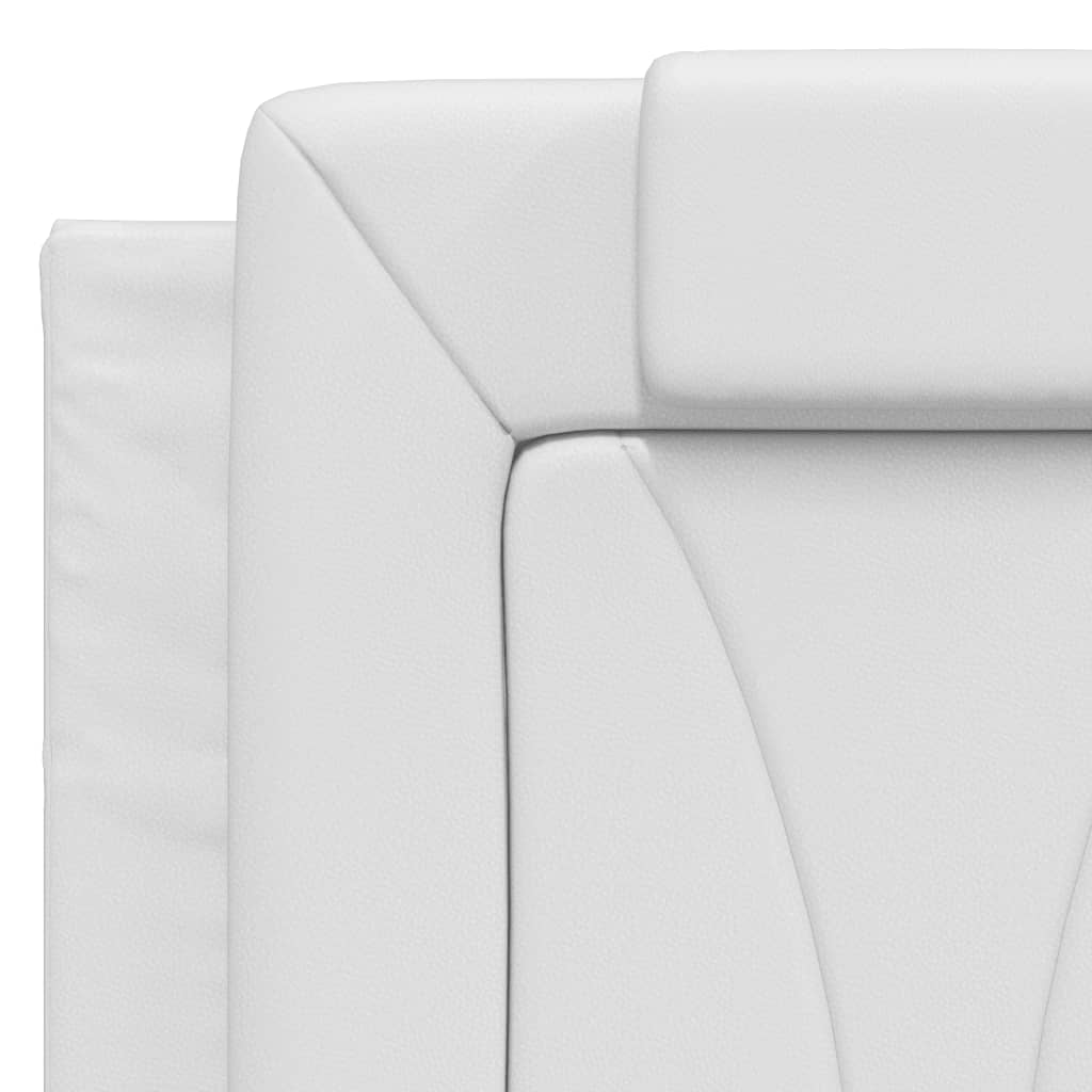 Headboard Cushion "Viana" White 140 cm Faux Leather