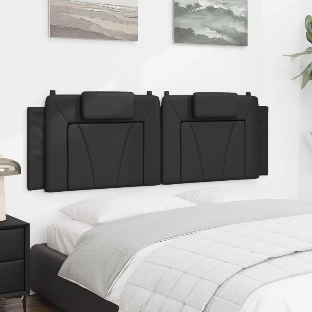 Headboard Cushion "Viana" Black 160 cm Faux Leather