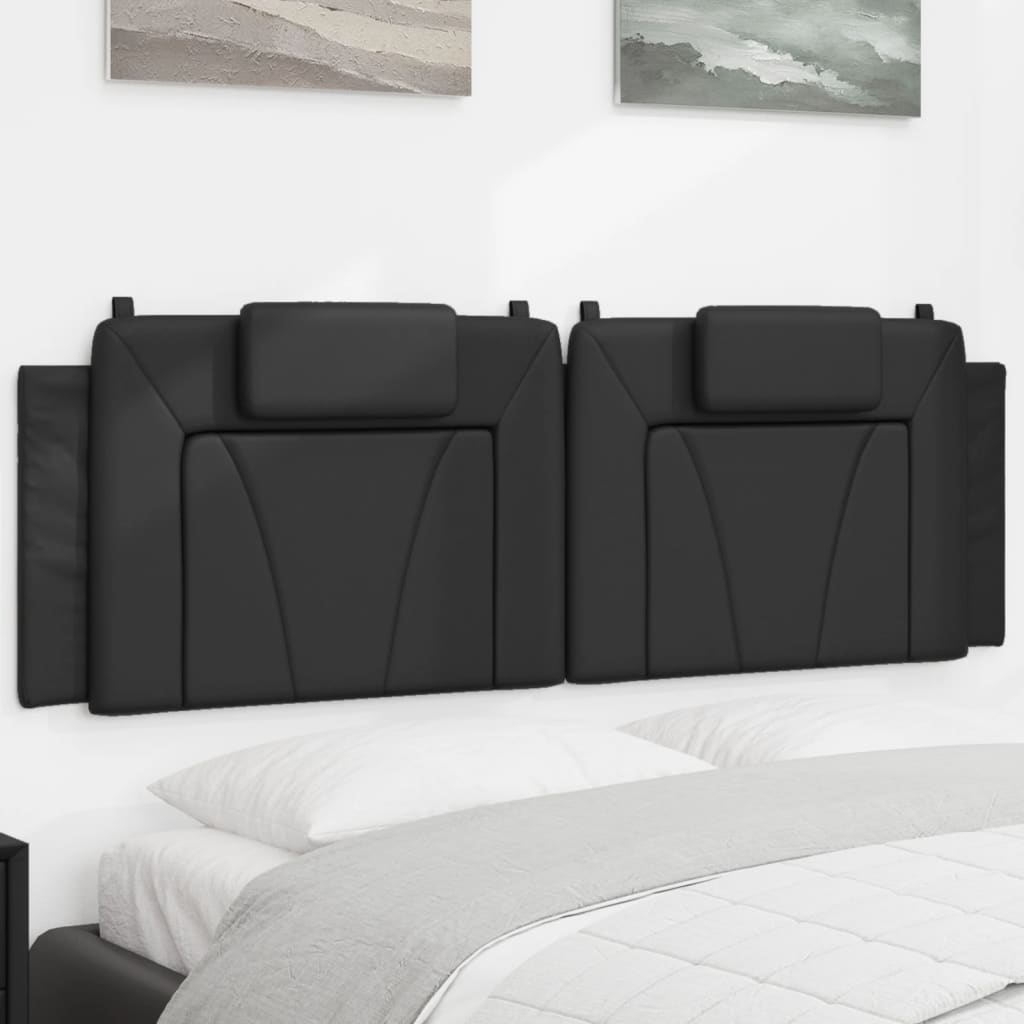 Headboard Cushion "Viana" Black 160 cm Faux Leather