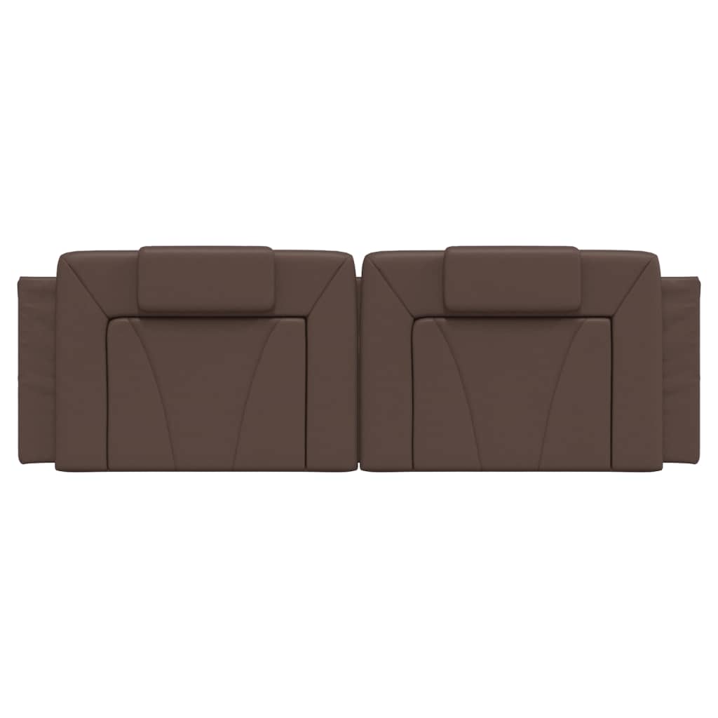 Headboard Cushion "Viana" Brown 160 cm Faux Leather