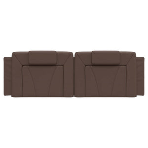 Headboard Cushion "Viana" Brown 160 cm Faux Leather