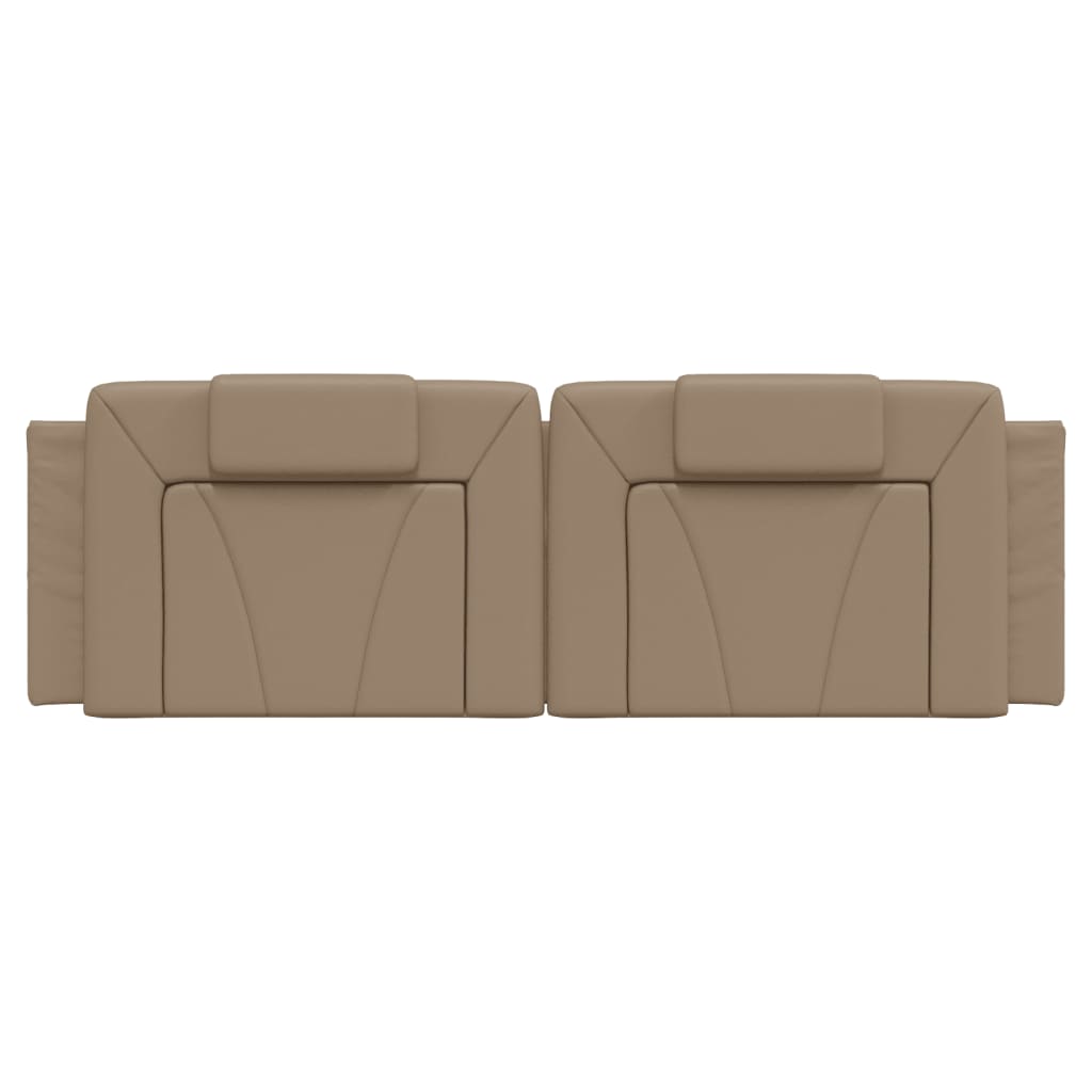 Headboard Cushion "Viana" Cappuccino 160 cm Faux Leather