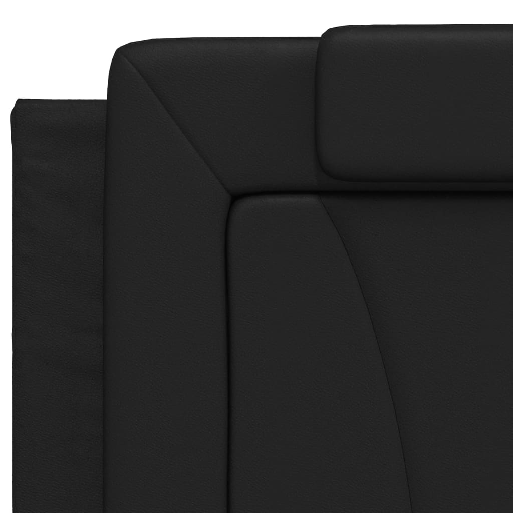 Headboard Cushion "Viana" Black 200 cm Faux Leather