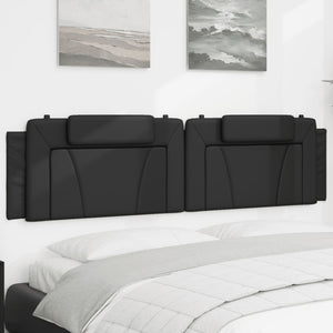 Headboard Cushion "Viana" Black 200 cm Faux Leather