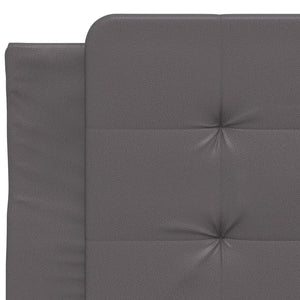 Headboard Cushion "Zadar" Grey 80 cm Faux Leather