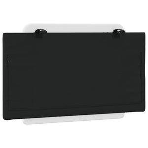 Headboard Cushion "Zadar" White and Black 80 cm Faux Leather