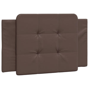 Headboard Cushion "Zadar" Brown 90 cm Faux Leather