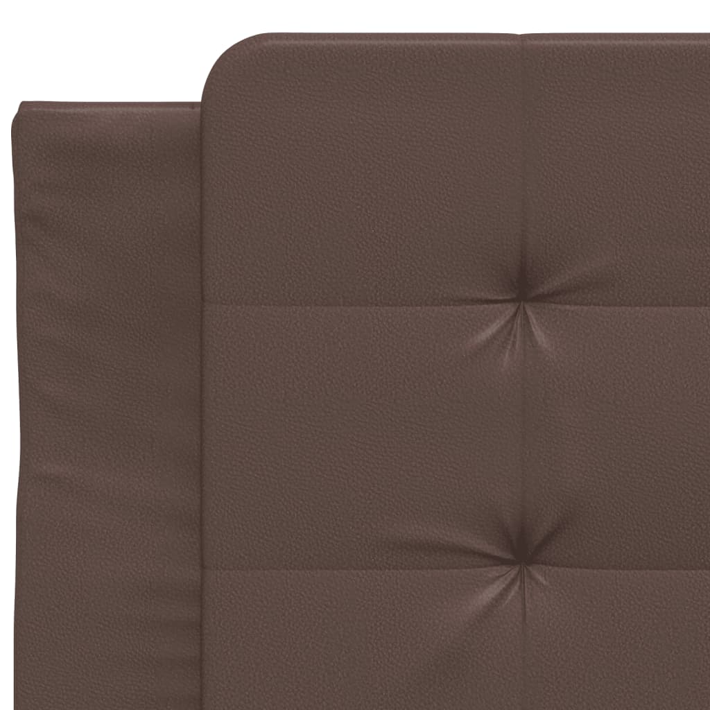 Headboard Cushion "Zadar" Brown 90 cm Faux Leather