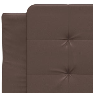 Headboard Cushion "Zadar" Brown 90 cm Faux Leather