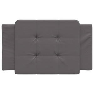Headboard Cushion "Zadar" Grey 90 cm Faux Leather