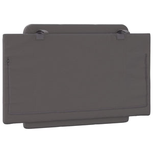 Headboard Cushion "Zadar" Grey 90 cm Faux Leather