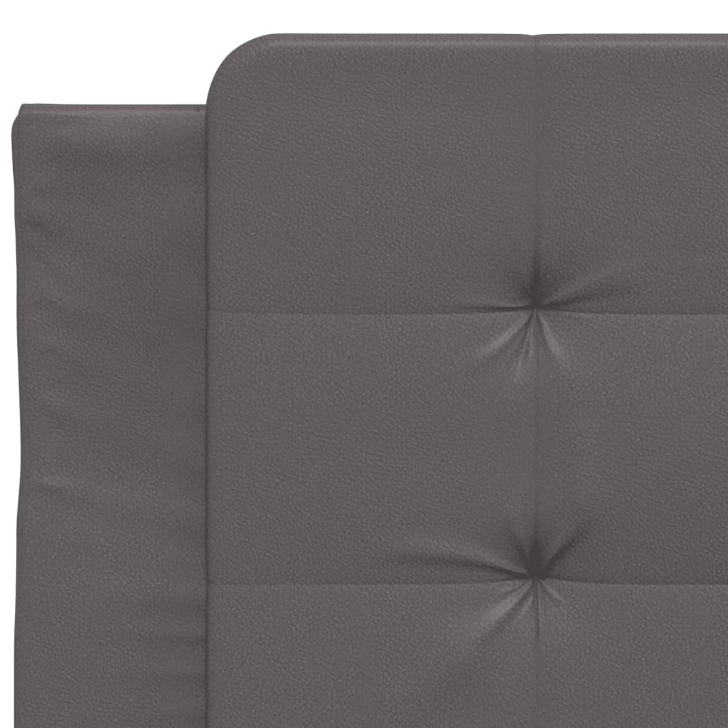 Headboard Cushion "Zadar" Grey 90 cm Faux Leather