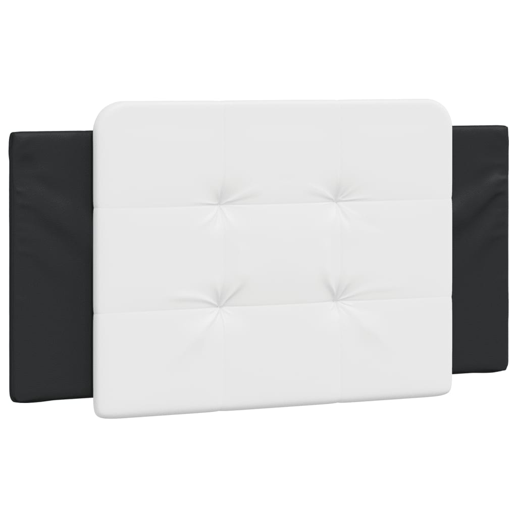 Headboard Cushion "Zadar" White and Black 100 cm Faux Leather