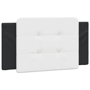 Headboard Cushion "Zadar" White and Black 100 cm Faux Leather