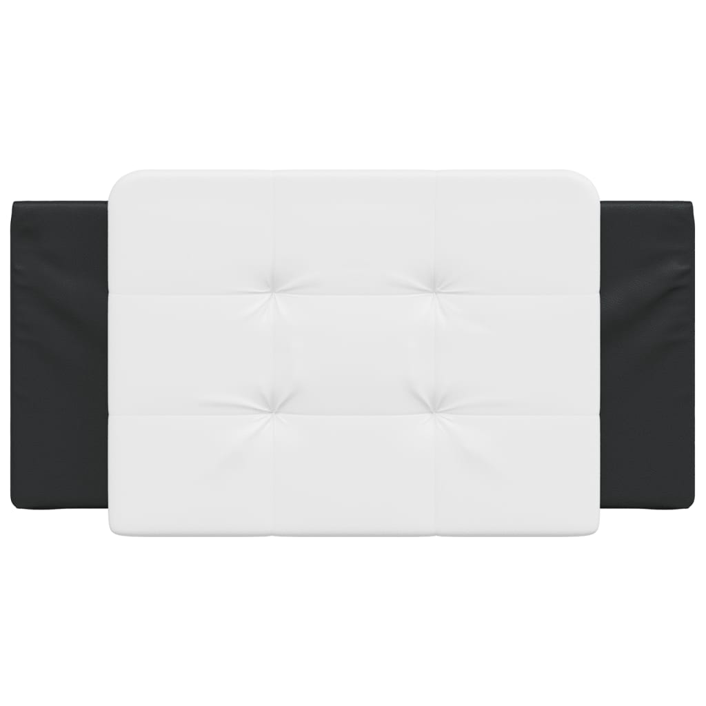 Headboard Cushion "Zadar" White and Black 100 cm Faux Leather