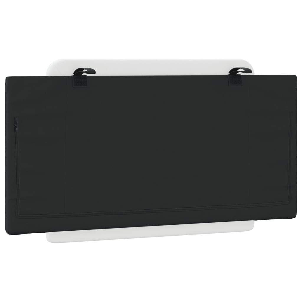 Headboard Cushion "Zadar" White and Black 100 cm Faux Leather