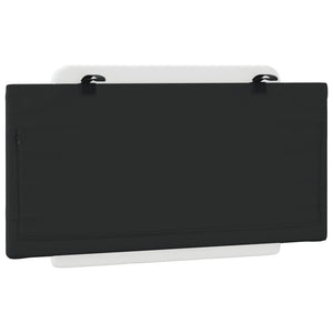 Headboard Cushion "Zadar" White and Black 100 cm Faux Leather