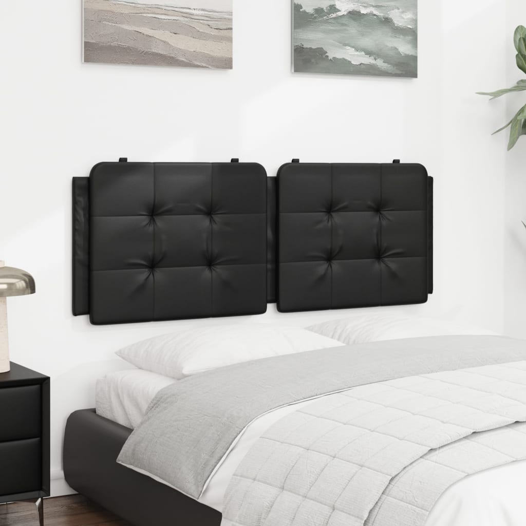 Headboard Cushion "Zadar" Black 120 cm Faux Leather