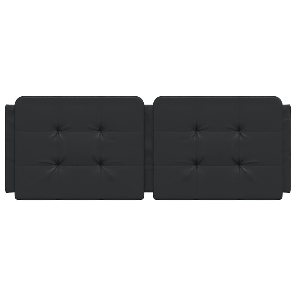 Headboard Cushion "Zadar" Black 120 cm Faux Leather