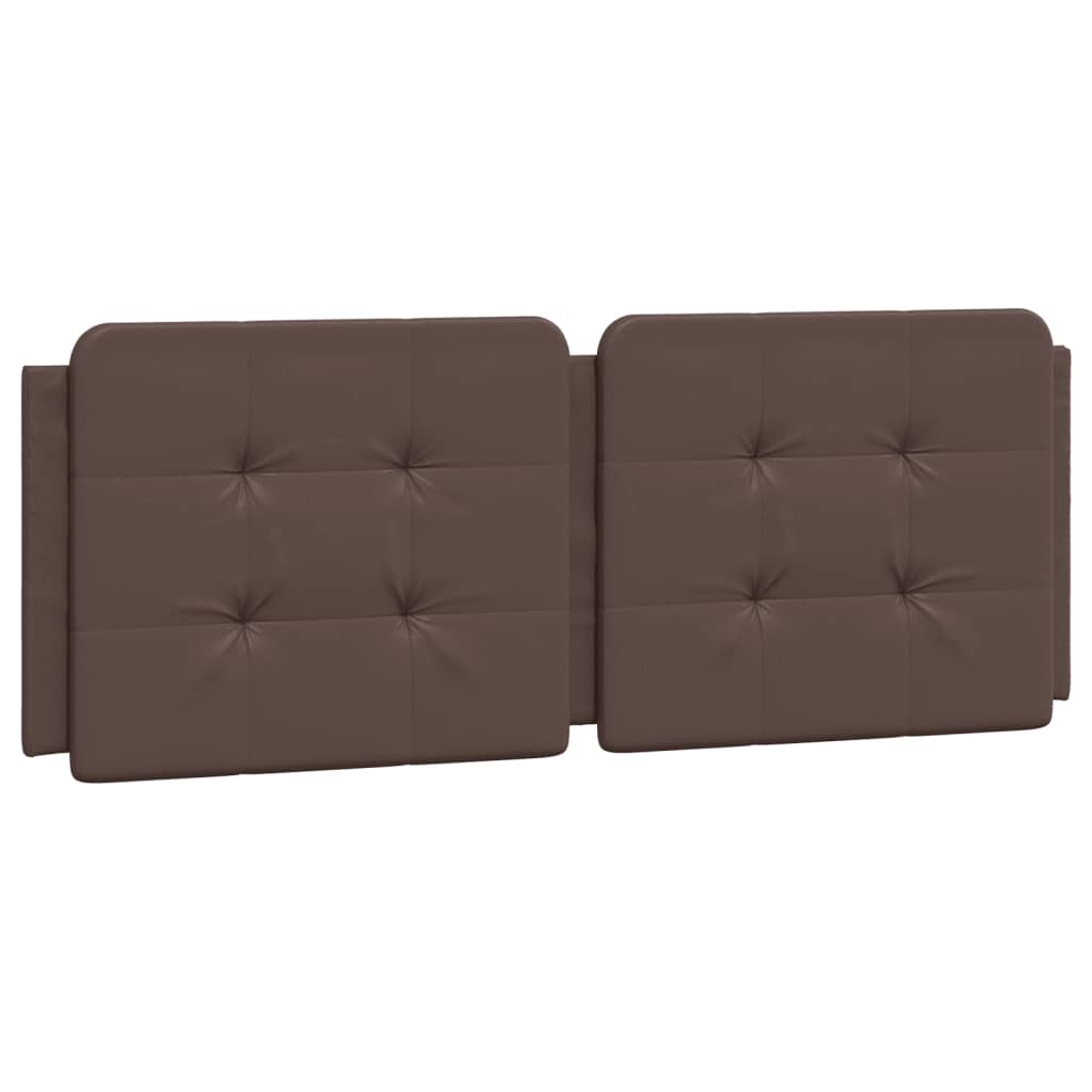 Headboard Cushion "Zadar" Brown 120 cm Faux Leather