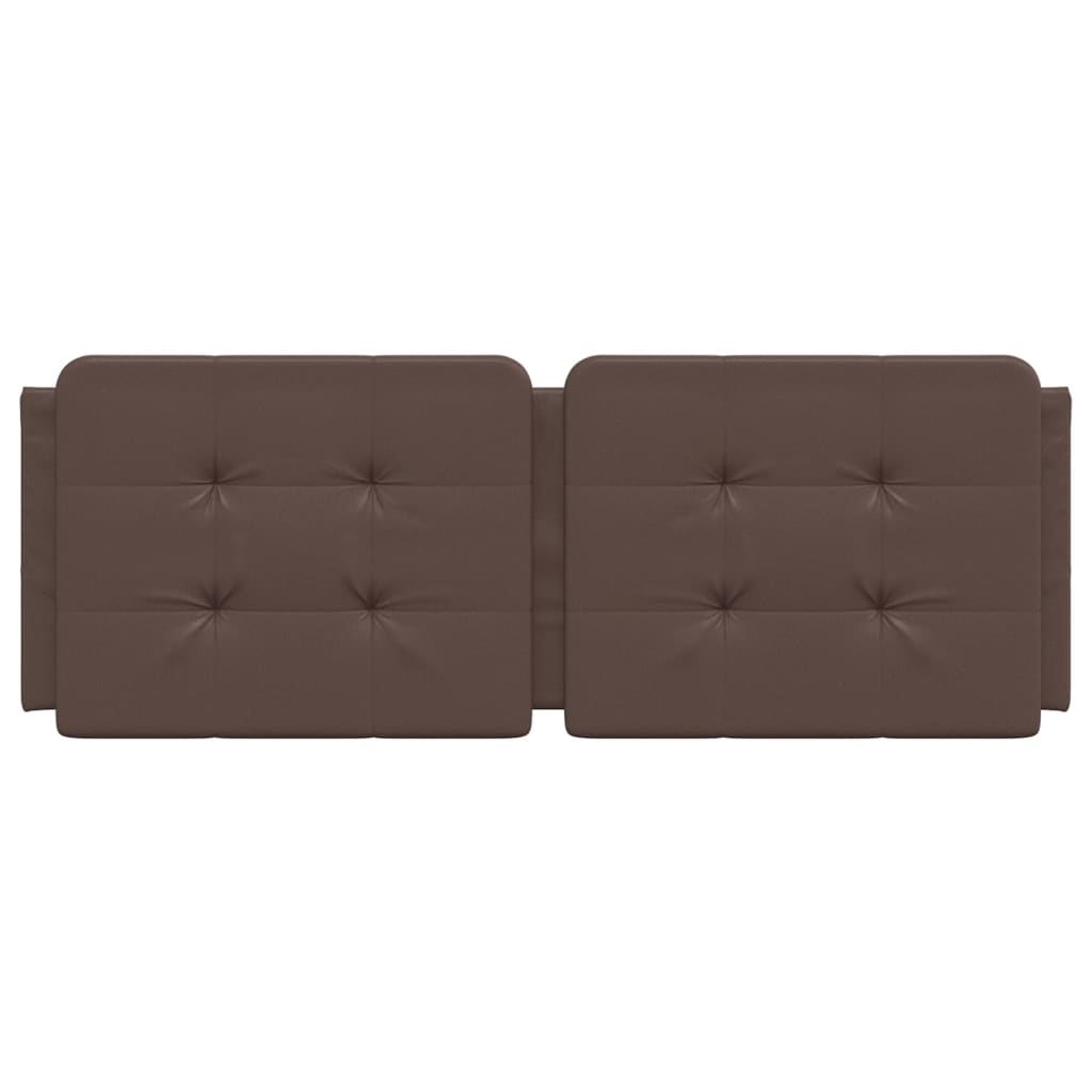 Headboard Cushion "Zadar" Brown 120 cm Faux Leather