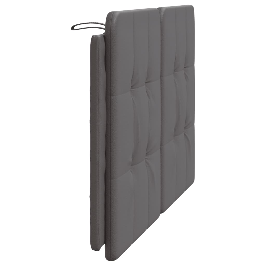 Headboard Cushion "Zadar" Grey 120 cm Faux Leather