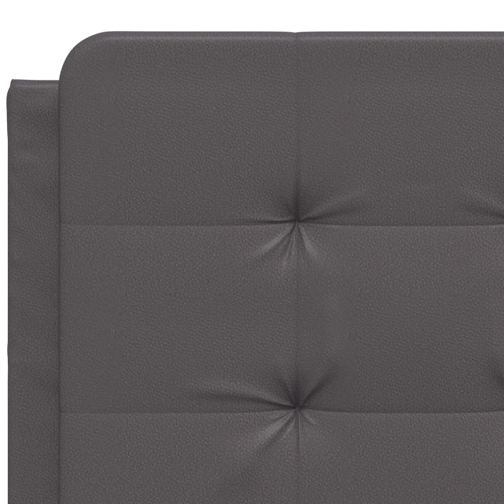 Headboard Cushion "Zadar" Grey 120 cm Faux Leather