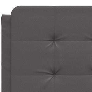 Headboard Cushion "Zadar" Grey 120 cm Faux Leather