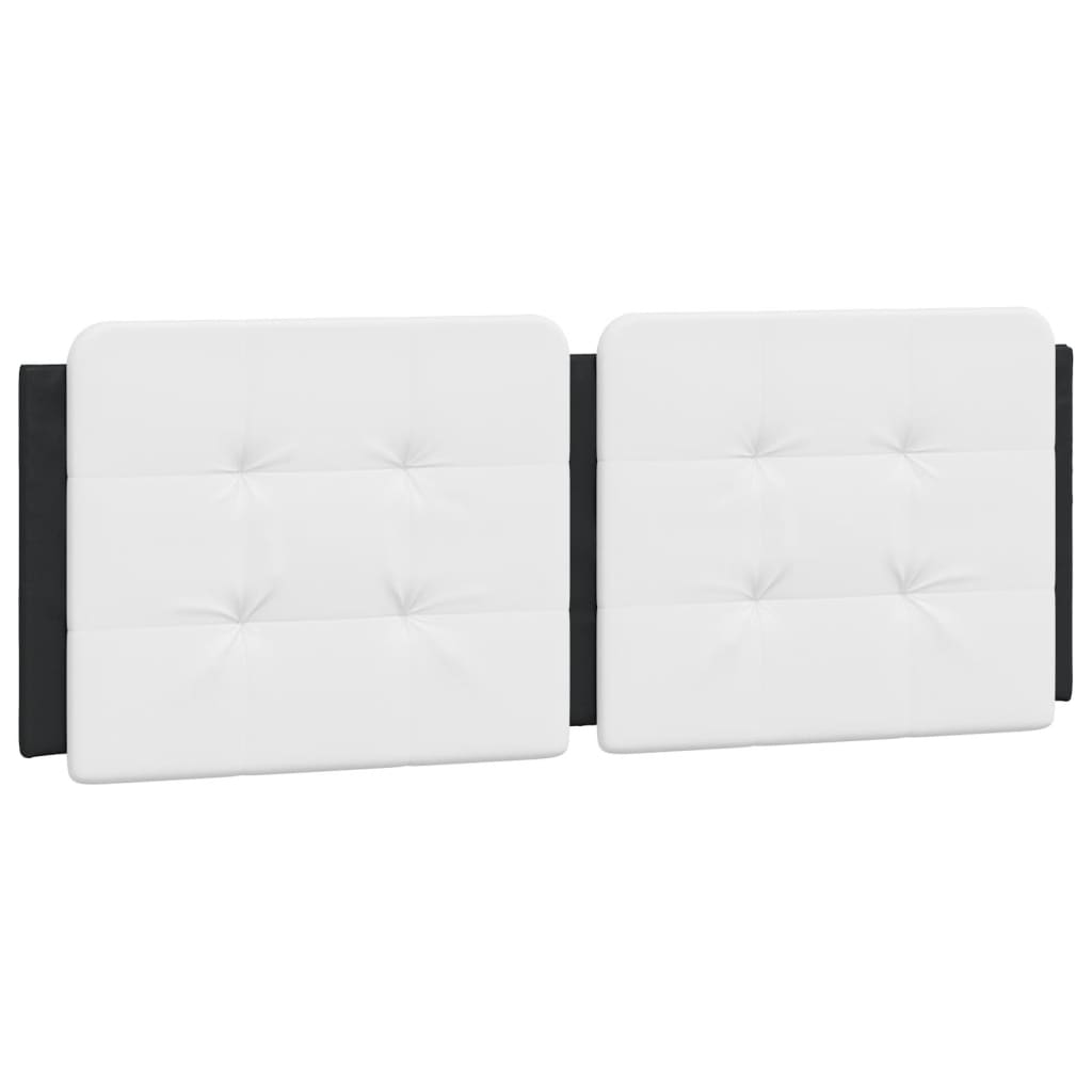 Headboard Cushion "Zadar" White and Black 120 cm Faux Leather