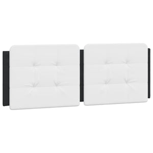 Headboard Cushion "Zadar" White and Black 120 cm Faux Leather