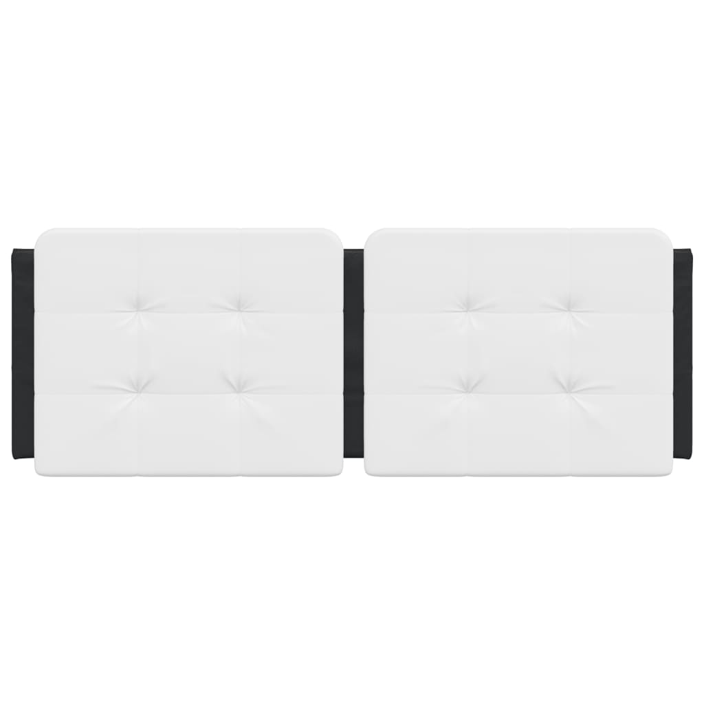 Headboard Cushion "Zadar" White and Black 120 cm Faux Leather