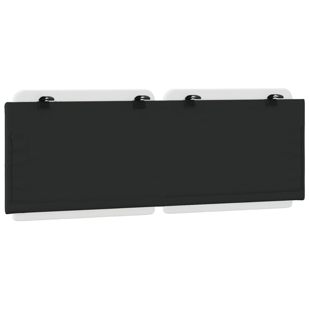 Headboard Cushion "Zadar" White and Black 120 cm Faux Leather