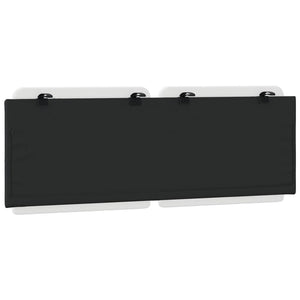 Headboard Cushion "Zadar" White and Black 120 cm Faux Leather