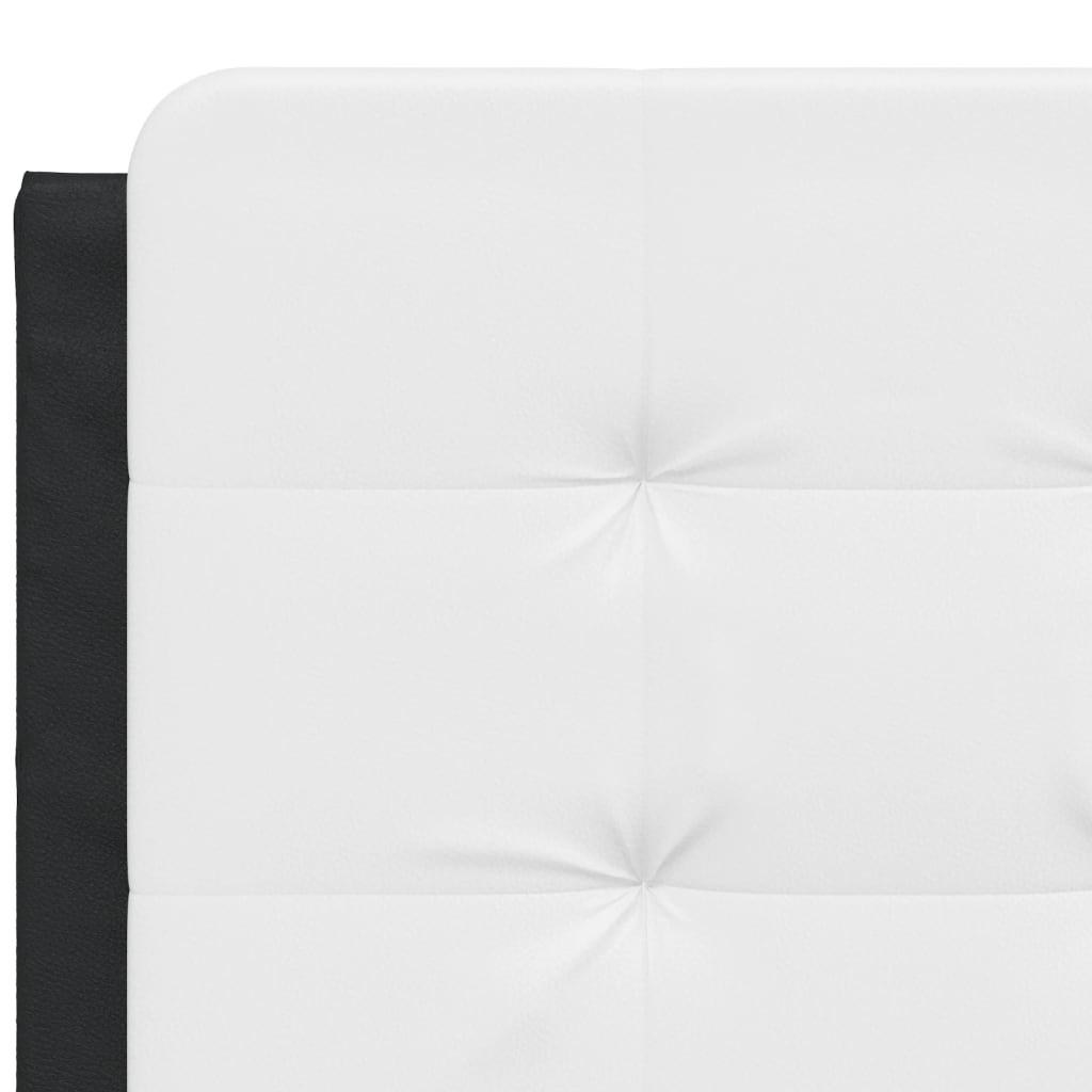 Headboard Cushion "Zadar" White and Black 120 cm Faux Leather