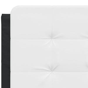 Headboard Cushion "Zadar" White and Black 120 cm Faux Leather