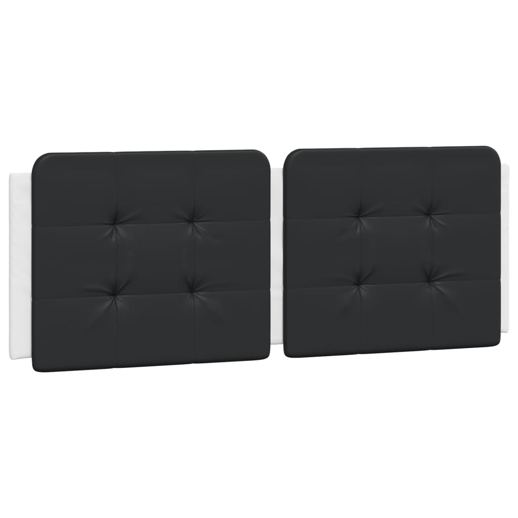Headboard Cushion "Zadar" Black and White 120 cm Faux Leather