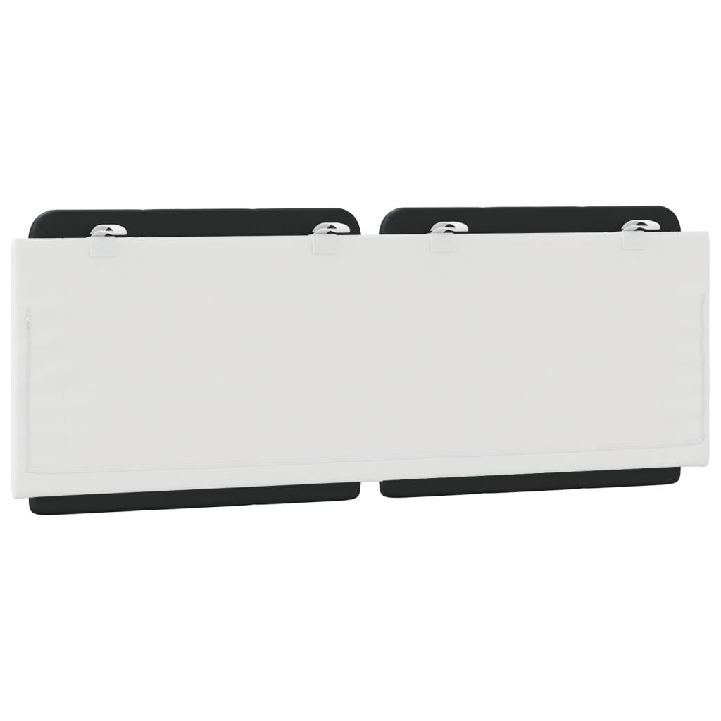 Headboard Cushion "Zadar" Black and White 120 cm Faux Leather