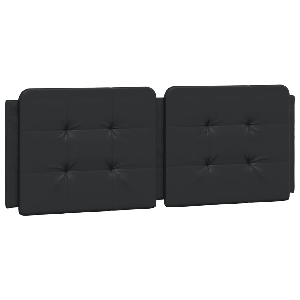 Headboard Cushion "Zadar" Black 140 cm Faux Leather