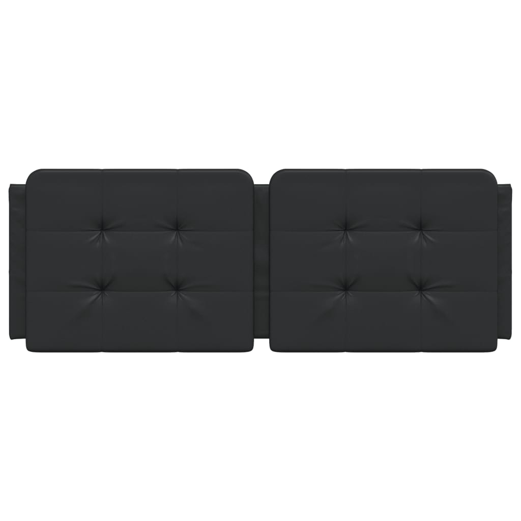 Headboard Cushion "Zadar" Black 140 cm Faux Leather