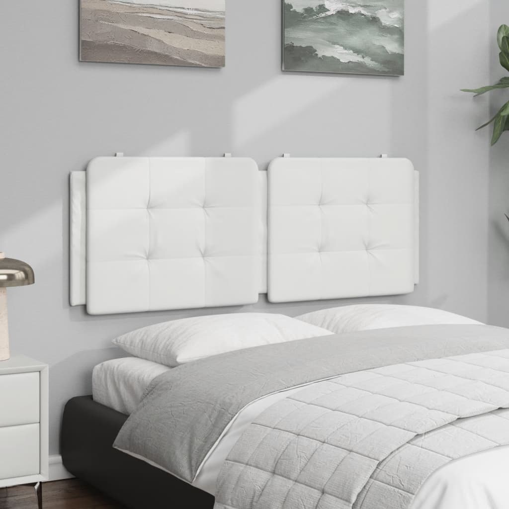 Headboard Cushion "Zadar" White 140 cm Faux Leather