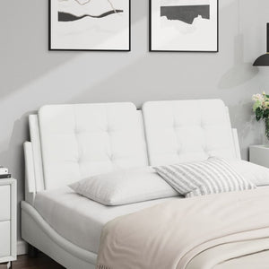 Headboard Cushion "Zadar" White 140 cm Faux Leather