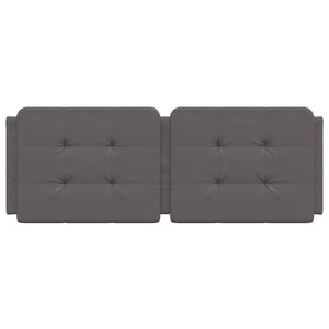 Headboard Cushion "Zadar" Grey 140 cm Faux Leather