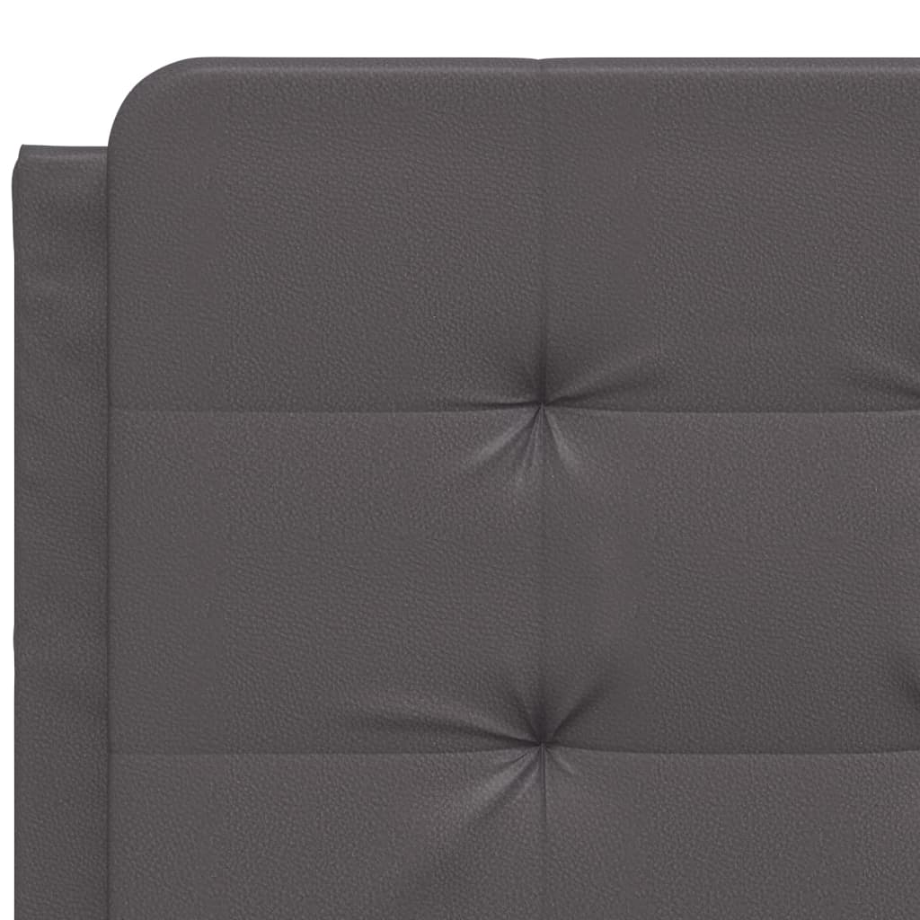 Headboard Cushion "Zadar" Grey 140 cm Faux Leather