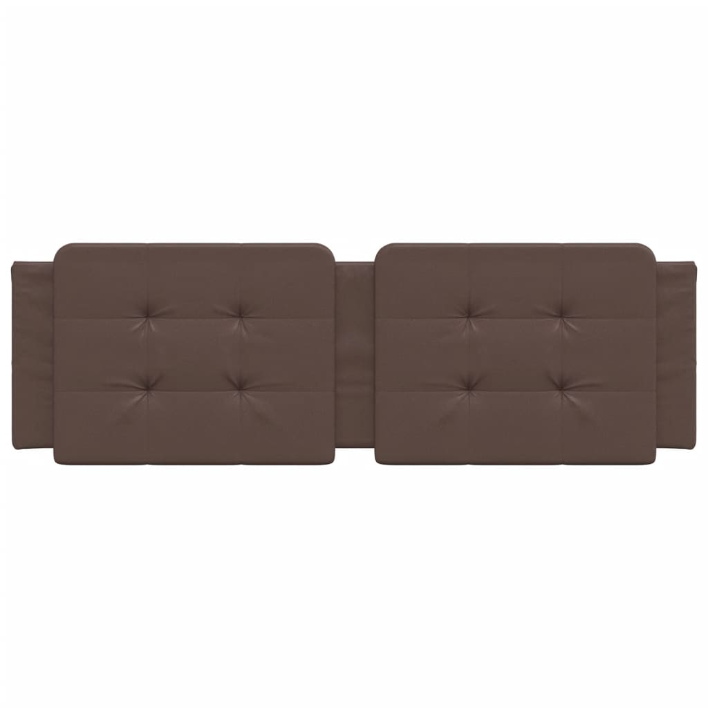 Headboard Cushion "Zadar" Brown 160 cm Faux Leather