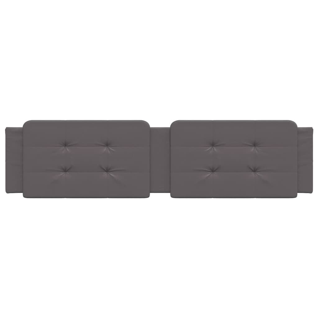 Headboard Cushion "Zadar" Grey 200 cm Faux Leather
