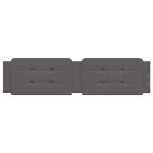 Headboard Cushion "Zadar" Grey 200 cm Faux Leather