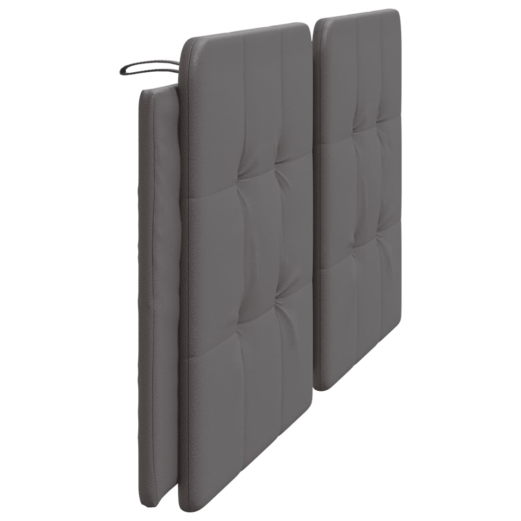 Headboard Cushion "Zadar" Grey 200 cm Faux Leather