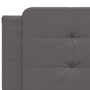 Headboard Cushion "Zadar" Grey 200 cm Faux Leather